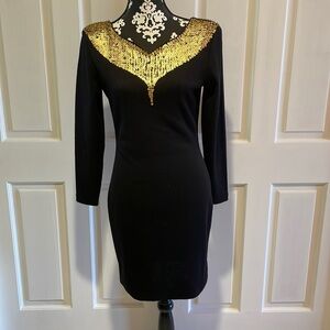 Vintage 80s Knit Sequin Dress